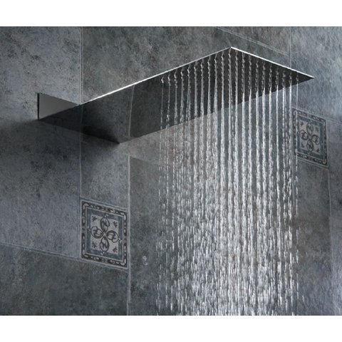 Chuveiro Ducha Luxo Retangular Aço Inoxidável 49,5cm