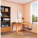 Ver imagem 1 de Escrivaninha Mesa Escritório Madeira Maciça 1 Gaveta Club Artemobili