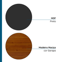 Ver imagem 7 de Escrivaninha Mesa Escritório Club 1 Gaveta 120cm Artemobili Preto E Garapa