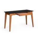 Ver imagem 2 de Escrivaninha Mesa Escritório Club 1 Gaveta 100% MDF 120cm Artemobili Preto e Garapa