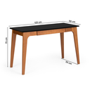 Ver imagem 3 de Escrivaninha Mesa Escritório Club 1 Gaveta 100% MDF 120cm Artemobili Preto e Garapa