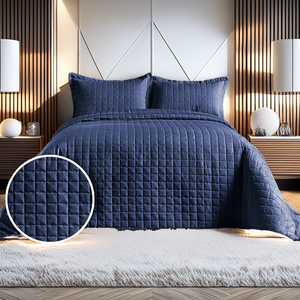 Cobre Leito Colcha + Porta Travesseiro 400 Fios Dupla Face Decoração Cama King