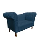 Ver imagem 2 de Recamier Divã Rio 1,50m Suede Azul Royal - Dominic Decor
