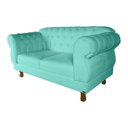 Ver imagem 2 de Sofá Chesterfield Elisabeth 2 Lugares 1.50m Suede Aqua/ Sala de Estar, Decoração, Luxo, Recepção