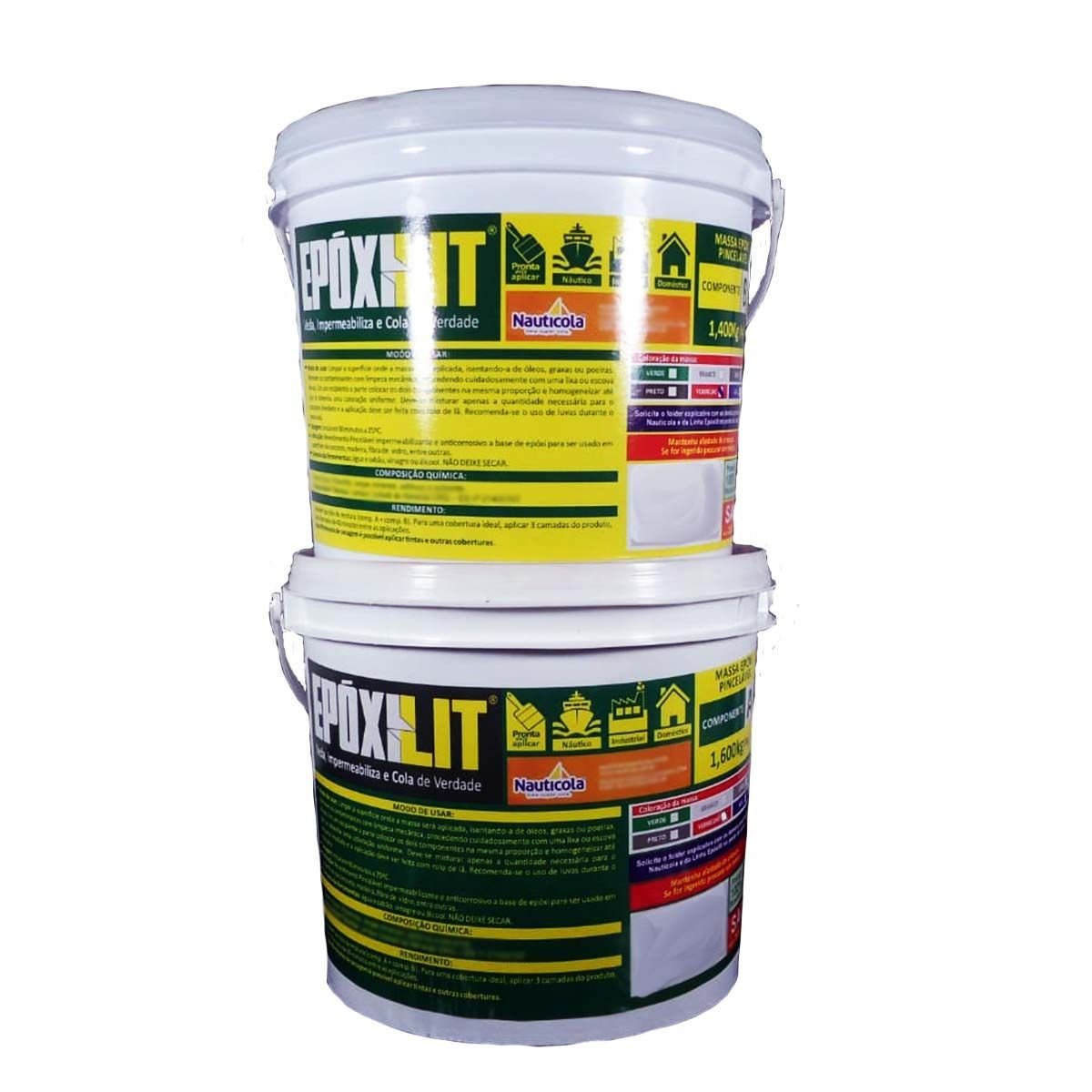 Resina Epoxilit Massa Pincelável Impermeabilizante 3kg Color:cinza
