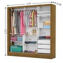 Ver imagem 4 de Guarda-Roupa Casal 3 Portas com Espelho Santiago Plus Espresso Móveis