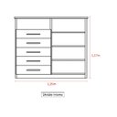 Ver imagem 4 de Cômoda 5 Gavetas 2 Portas Viena 