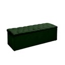Ver imagem 3 de Cabeceira e Recamier Baú Lana para Cama Box Casal King 195 Cm - Suede - Sv Decor:verde