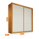 Ver imagem 2 de Guarda Roupa Mali 2 Portas de Correr 100 MDF - Móveis Europa