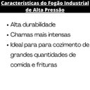 Ver imagem 4 de Fogão Industrial 4 Bocas Alta Pressão P7 com Forno 126L Tampa Pintada - MetalFour