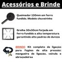 Ver imagem 3 de Fogão Industrial 4 Bocas Alta Pressão P7 com Forno 126L Tampa Pintada - MetalFour