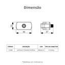 Ver imagem 2 de 5 Unidades Módulo Tomada Antena Coaxial Cor Branco Durín