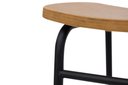 Ver imagem 2 de Banqueta Canoa Média Design Único Moderno Studio Metal Madeira Preto