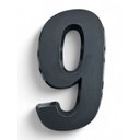 Ver imagem 1 de Número Residencial Preto 3d Porta Parede Casa Prédio Empresa 9