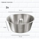 Ver imagem 2 de Kit 2 Formas De Pudim Média Em Alumínio 15 X 8 Cm