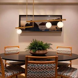 Luminária Pendente Slim Dourado 120cm Lumier Bivolt Soquete G9 - 6