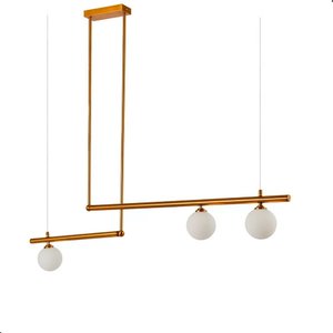 Luminária Pendente Slim Dourado 120cm Lumier Bivolt Soquete G9