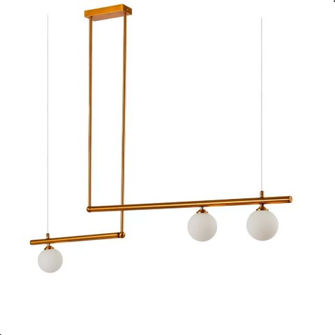 Luminária Pendente Slim Dourado 120cm Lumier Bivolt Soquete G9