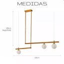 Ver imagem 5 de Luminária Pendente Slim Dourado 120cm Lumier Bivolt Soquete G9