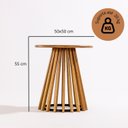 Ver imagem 2 de Mesa Lateral Redonda 50cm x 50cm x 55cm Dover