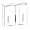Guarda Roupa Casal 6 Portas MDF Originale 2,67m Belmax:Carvalho/Off White - 5