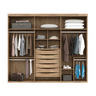 Guarda Roupa Casal 6 Portas MDF Originale 2,67m Belmax:Carvalho/Off White - 3