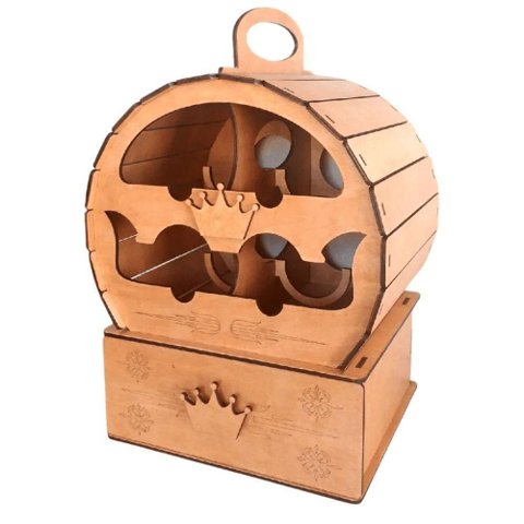 Mini Adega Mdf para 4 Garrafas