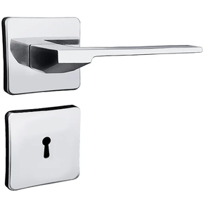 Fechadura Cristal União Mundial Roseta Quadrada:quadrada Cromada/interna