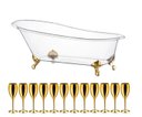 Ver imagem 1 de Kit Champanheira Festa Banheira King 12 Garrafas C/ 12 Taças:dourado Metalizado