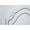 Ver imagem 4 de Cabeceira Solteiro Luxo Dupla 90X60 Branco Tachas Fumê