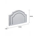 Ver imagem 2 de Cabeceira Solteiro Luxo Dupla 90X60 Branco Tachas Fumê