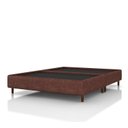 Ver imagem 2 de Cama Base Colchão Box Casal 143cm Courino Florença Mogno