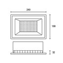 Ver imagem 2 de Refletor Blumenau Led Tech Pro 100w Preto Bivolt 6500k Luz Branca