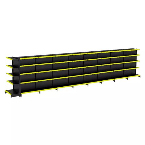 Gondola Centro 170 Fit Ate 8 Metros 1 Ponta Preto 85b Pe Amarelo