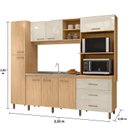 Ver imagem 3 de Cozinha Compacta 8 Portas e 3 Gavetas Vitória 