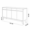 Ver imagem 6 de Aparador Buffet para Sala de Jantar 4 Portas 160cm Magno B02 Freijó Fendi - Lyam Decor