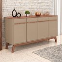 Ver imagem 4 de Aparador Buffet para Sala de Jantar 4 Portas 160cm Magno B02 Freijó Fendi - Lyam Decor