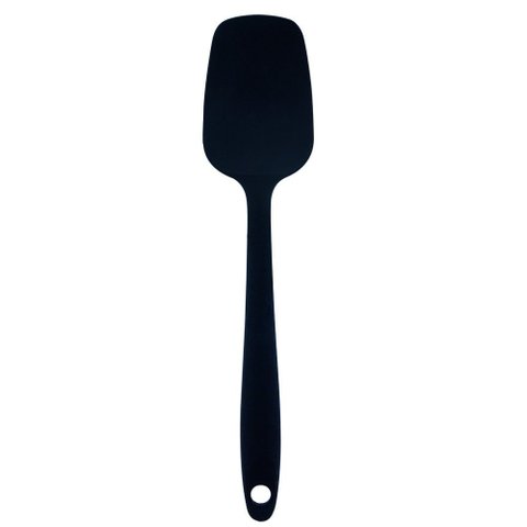 Espátula Colher Silicone Maciço 27cm Reta Pão Duro Cozinha