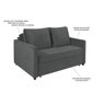 Sofá Cama 2 Lugares Suede Veludo Hope  - 7
