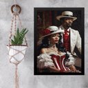 Ver imagem 1 de Quadro Umbanda Zé Pilintra e Maria Navalha 45x34cm - com Vidro:moldura Branca