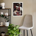 Ver imagem 2 de Quadro Umbanda Zé Pilintra e Maria Navalha 45x34cm - com Vidro:moldura Branca