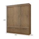 Ver imagem 4 de Guarda Roupa Casal 3 Portas de Correr 2 Portas Basculantes e 1 Gaveta Natal