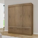 Ver imagem 1 de Guarda Roupa Casal 3 Portas de Correr 2 Portas Basculantes e 1 Gaveta Natal