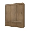 Ver imagem 3 de Guarda Roupa Casal 3 Portas de Correr 2 Portas Basculantes e 1 Gaveta Natal 