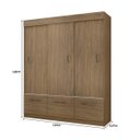 Ver imagem 4 de Guarda Roupa Casal 3 Portas de Correr 2 Portas Basculantes e 1 Gaveta Natal 