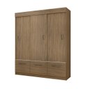 Ver imagem 3 de Guarda Roupa Casal 3 Portas de Correr 2 Portas Basculantes e 1 Gaveta Natal