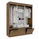 Ver imagem 2 de Guarda Roupa Casal 3 Portas de Correr 2 Portas Basculantes e 1 Gaveta Natal 