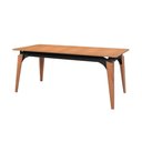 Ver imagem 1 de Mesa de Jantar Vitória Retangular Tampo MDF 180cm Base Madeira e Aço C&m Decor