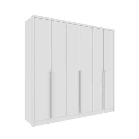 Guarda-Roupa Casal com 6 Portas e 6 Gavetas 243cm Multimóveis CR35489 Neve