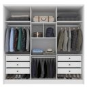 Ver imagem 4 de Guarda-Roupa Casal com 6 Portas e 6 Gavetas 243cm Multimóveis CR35489 Neve